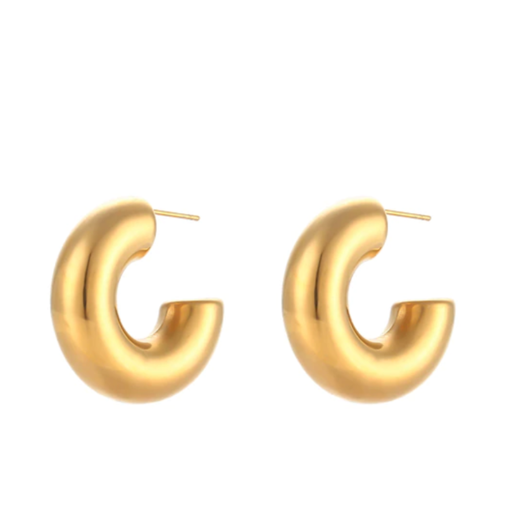 The Chunk 18K Gold Plated Hoop Earrings