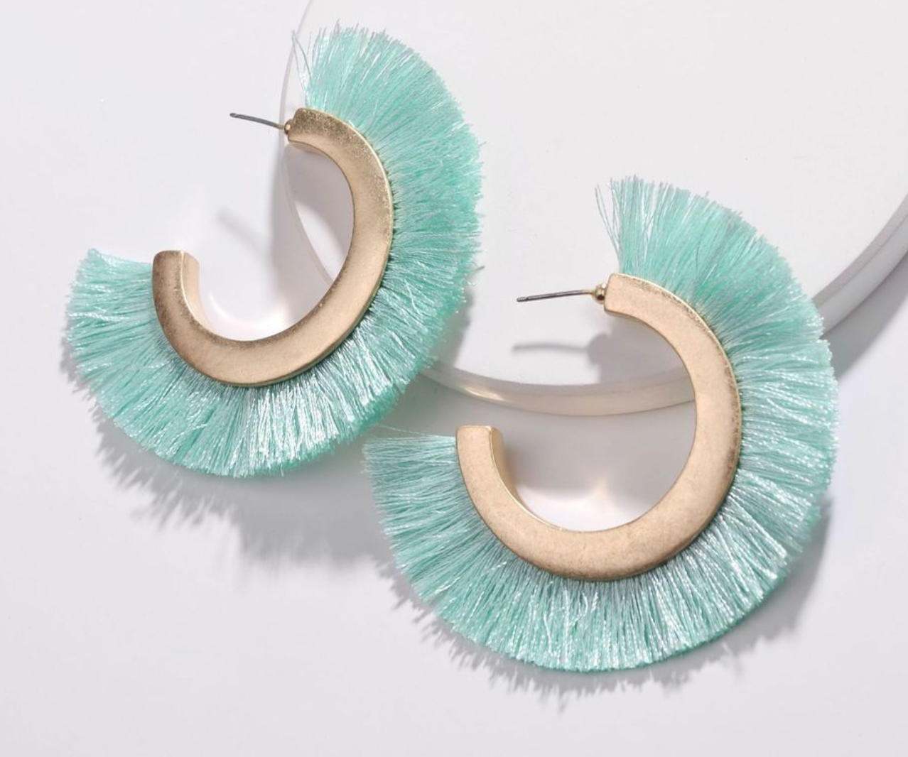 Kiara Fringe Hoop Earrings