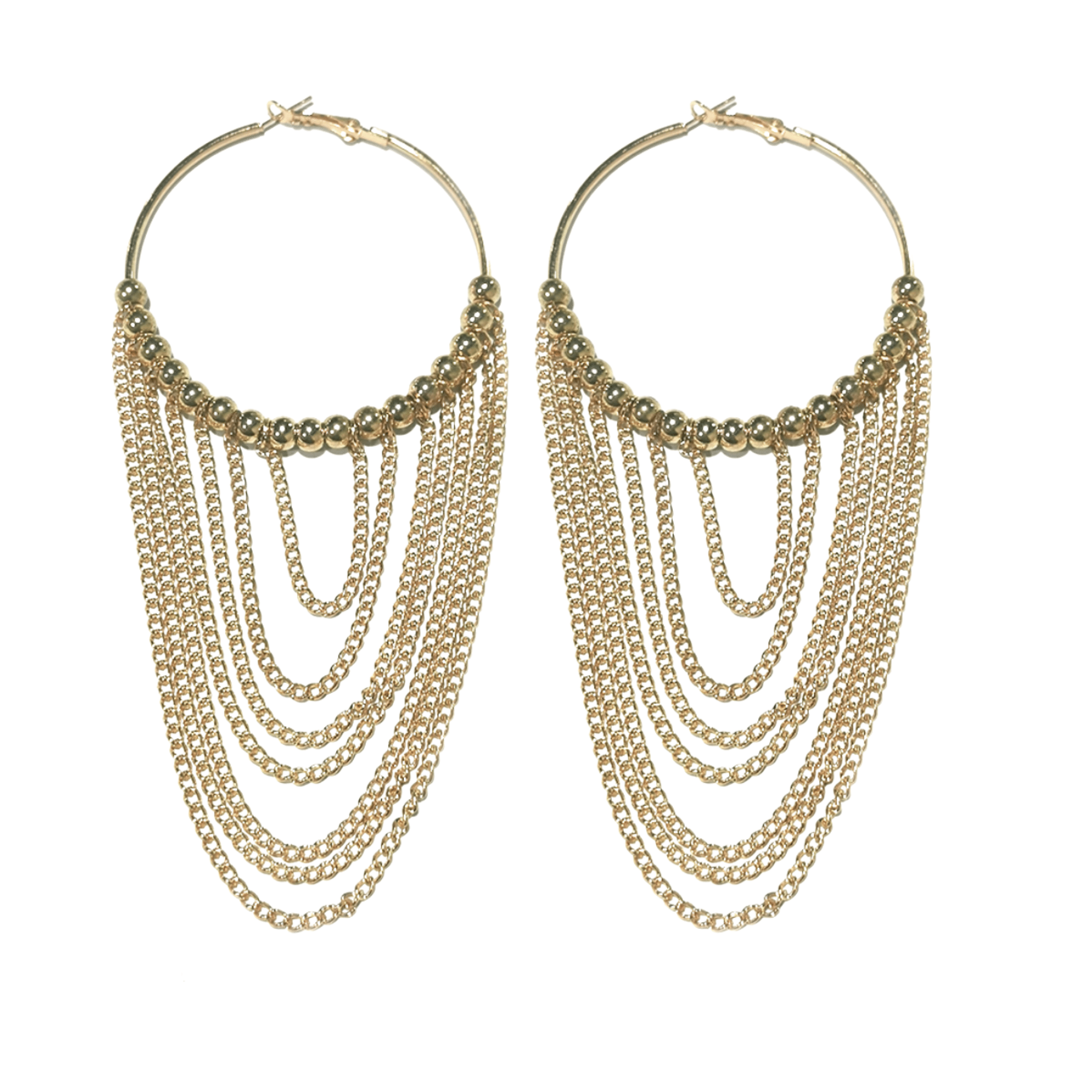 Royal Standards Hoop Chain Earrings