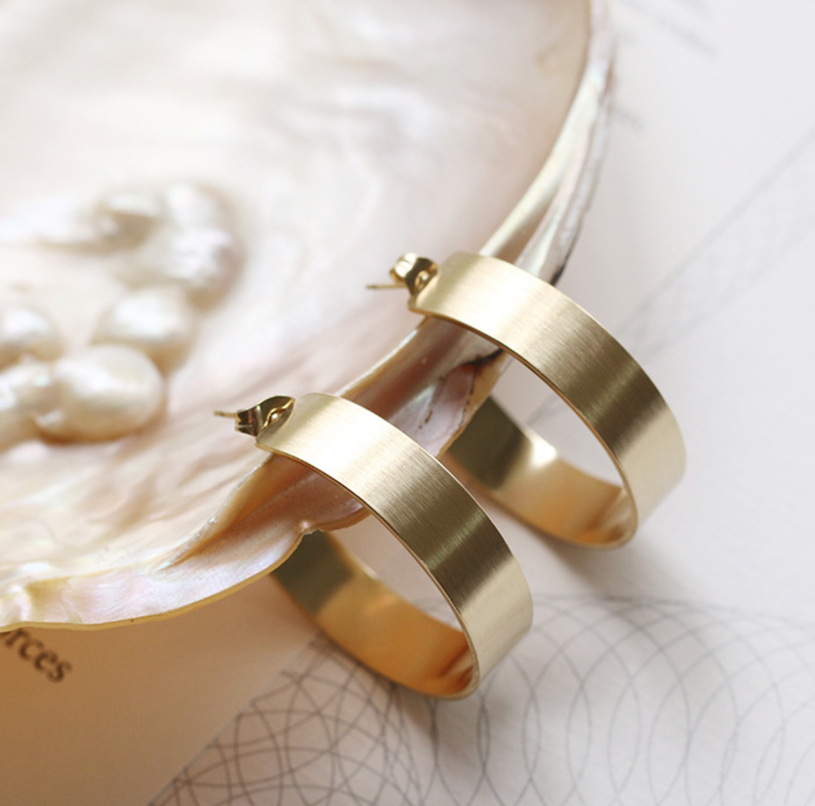 Proud Wish 18K Gold Plated Hoop Earrings