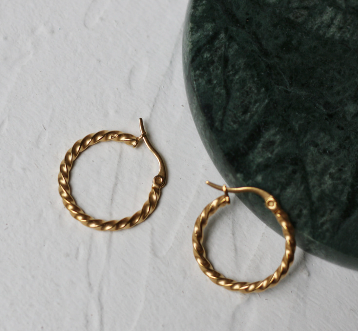 Grand Passion Twist 18K Gold Plated Hoop Earrings