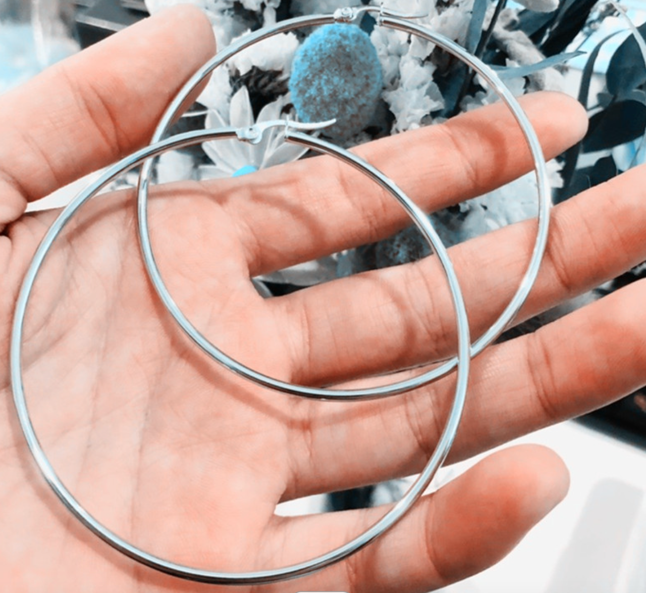 Lavish Bubble Stainless Steel Hoop Earrings
