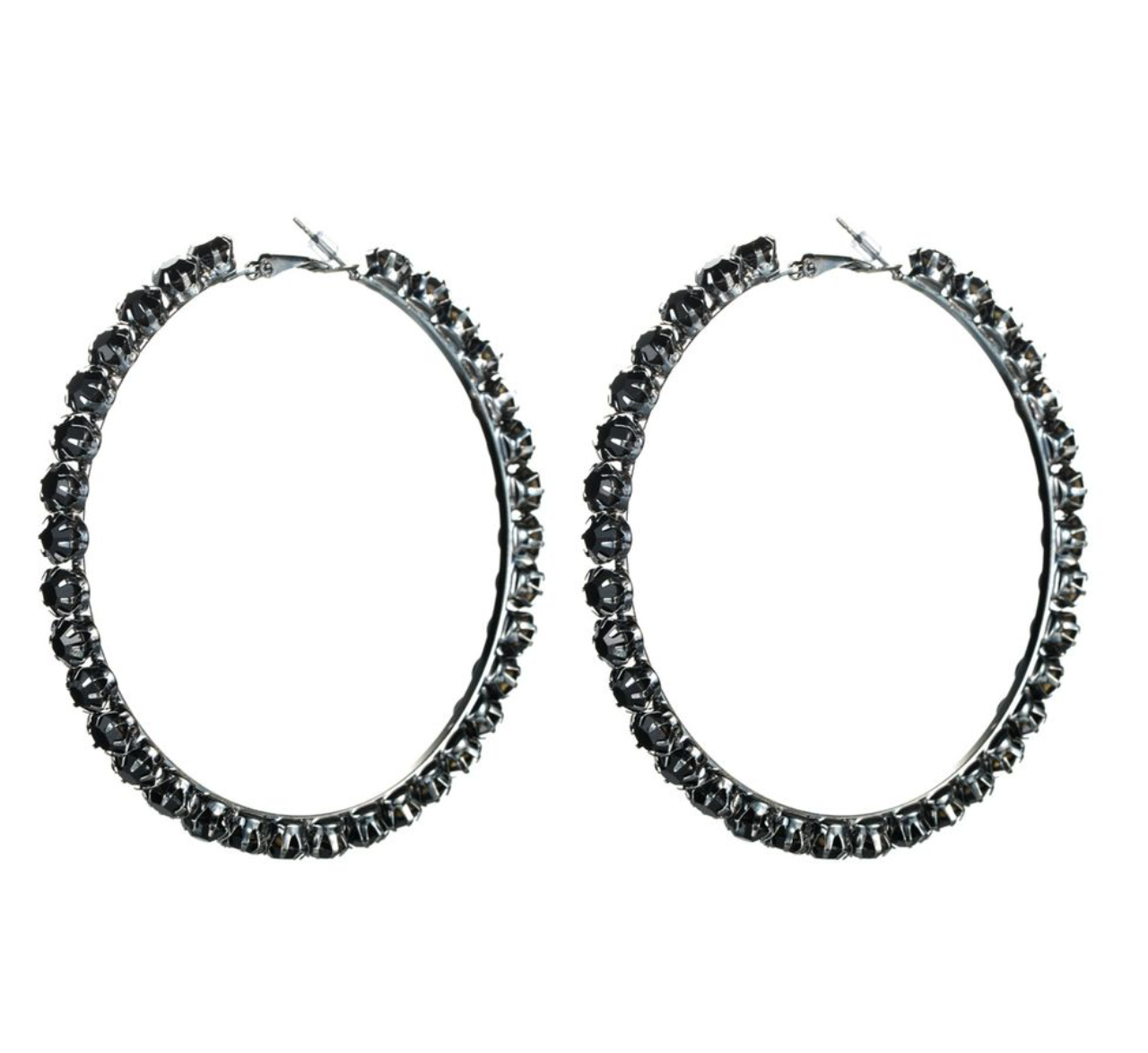 Enchanting Night Crystal Hoop Earrings