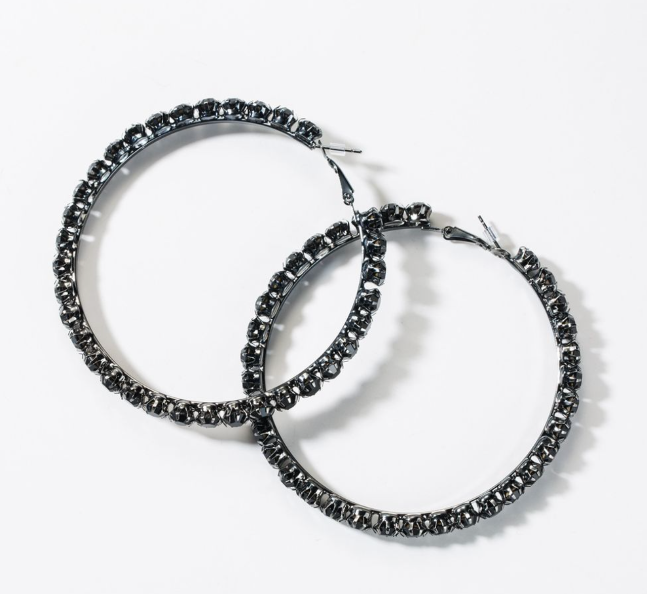 Enchanting Night Crystal Hoop Earrings