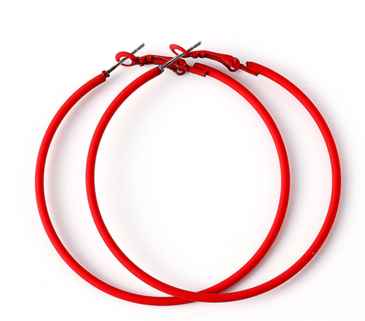 Frozen Color Riddle Hoop Earrings