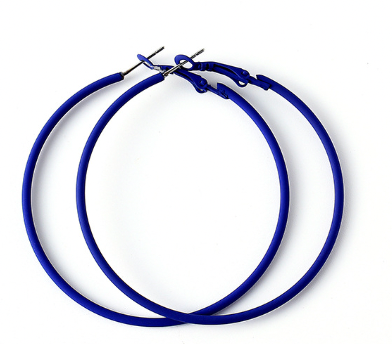 Frozen Color Riddle Hoop Earrings