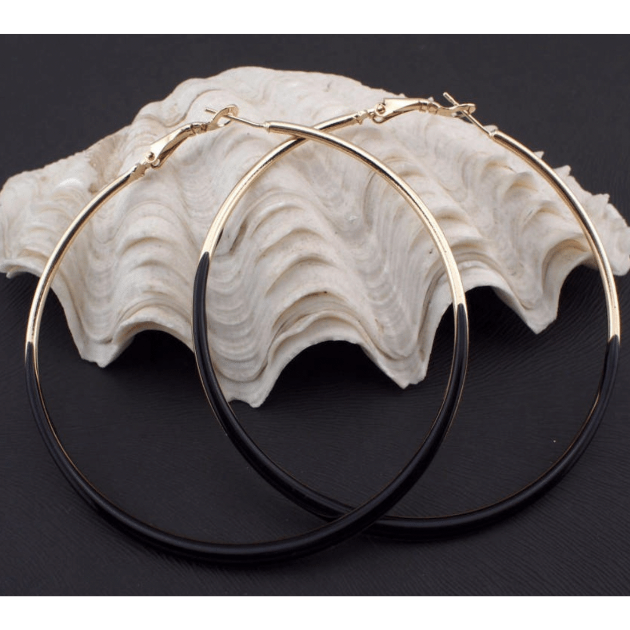 Blushing Moon Big Hoop Earrings